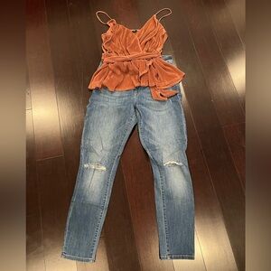 Dark blue skinny jeans